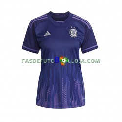 Camisola 2º Equipamento Seleção Argentina World Cup 2022 Manga Curta ,Feminina