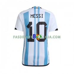 Camisola 1º Equipamento Seleção Argentina Lionel Messi 10 World Cup 2022 Manga Curta ,Homem