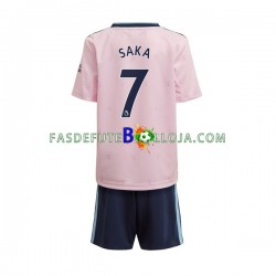 Camisola 3º Equipamento Arsenal Saka 7 2022-2023 Manga Curta ,Criança