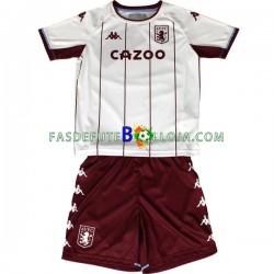 Camisola 2º Equipamento Aston Villa 2021-2022 Manga Curta ,Criança