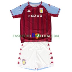 Camisola 1º Equipamento Aston Villa 2021-2022 Manga Curta ,Criança