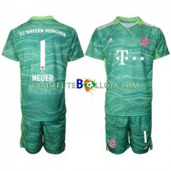 Camisola Guarda-redes 3º Equipamento Bayern de Munique Manuel Neuer 1 2021-2022 Manga Curta ,Criança