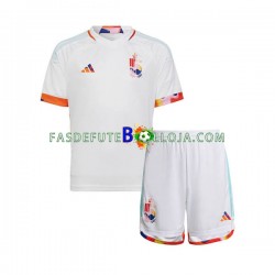 Camisola 2º Equipamento Seleção Belga World Cup 2022 Manga Curta ,Criança