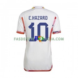 Camisola 2º Equipamento Seleção Belga Eden Hazard 10 World Cup 2022 Manga Curta ,Homem