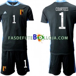 Camisola Guarda-redes 1º Equipamento Seleção Belga Thibaut Courtois 1 Euro 2020 Manga Curta ,Criança