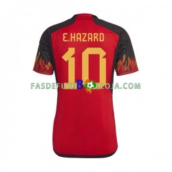 Camisola 1º Equipamento Seleção Belga Hazard 10 World Cup 2022 Manga Curta ,Homem