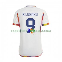 Camisola 2º Equipamento Seleção Belga Lukaku 9 World Cup 2022 Manga Curta ,Homem
