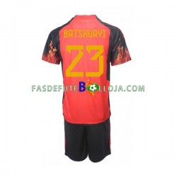 Camisola 1º Equipamento Seleção Belga Michy Batshuayi 23 World Cup 2022 Manga Curta ,Criança