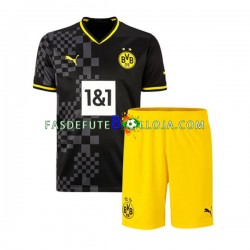 Camisola 2º Equipamento Borussia Dortmund 2022-2023 Manga Curta ,Criança