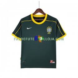 Camisola Guarda-redes 2º Equipamento Seleção Brasileira 1998 Manga Curta Retro ,Homem