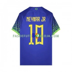 Camisola 2º Equipamento Seleção Brasileira Neymar JR 10 World Cup 2022 Manga Curta ,Homem