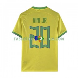 Camisola 1º Equipamento Seleção Brasileira Vinicius Junior 20 World Cup 2022 Manga Curta ,Homem