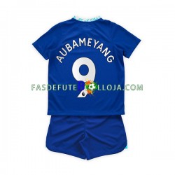 Camisola 1º Equipamento Chelsea Aubameyang 9 2022-2023 Manga Curta ,Criança