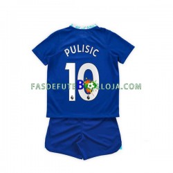 Camisola 1º Equipamento Chelsea Christian Pulisic 10 2022-2023 Manga Curta ,Criança