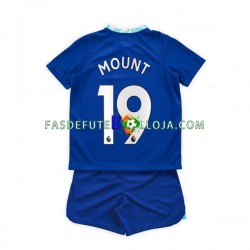 Camisola 1º Equipamento Chelsea Mason Mount 19 2022-2023 Manga Curta ,Criança