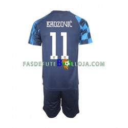 Camisola 2º Equipamento Seleção Croata Brozovic 11 World Cup 2022 Manga Curta ,Criança
