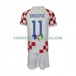 Camisola 1º Equipamento Seleção Croata Brozovic 11 World Cup 2022 Manga Curta ,Criança