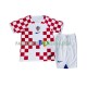 Camisola 1º Equipamento Seleção Croata World Cup 2022 Manga Curta ,Criança