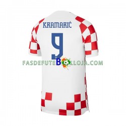Camisola 1º Equipamento Seleção Croata Kramaric 9 World Cup 2022 Manga Curta ,Homem