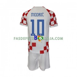 Camisola 1º Equipamento Seleção Croata Modrić 10 World Cup 2022 Manga Curta ,Criança