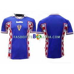 Camisola 2º Equipamento Seleção Croata 1998 Manga Curta Retro ,Homem