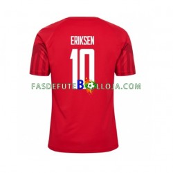 Camisola 1º Equipamento Seleção Dinamarquesa Christian Eriksen 10 World Cup 2022 Manga Curta ,Homem
