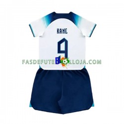 Camisola 1º Equipamento Seleção Inglesa Kane 9 World Cup 2022 Manga Curta ,Criança