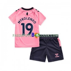 Camisola 2º Equipamento Everton Mykolenko 19 2022-2023 Manga Curta ,Criança