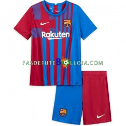 Camisola 1º Equipamento FC Barcelona 2021-2022 Manga Curta ,Criança