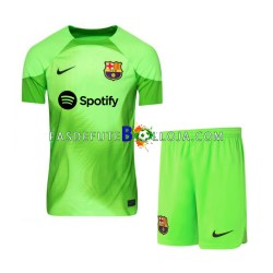 Camisola Guarda-redes 1º Equipamento FC Barcelona 2022-2023 Manga Curta ,Criança