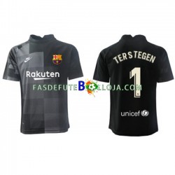 Camisola Guarda-redes 2º Equipamento FC Barcelona Ter Stegen 1 2021-2022 Manga Curta ,Homem