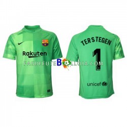 Camisola Guarda-redes 3º Equipamento FC Barcelona Ter Stegen 1 2021-2022 Manga Curta ,Homem
