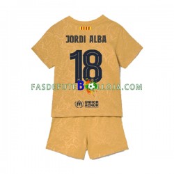 Camisola 2º Equipamento FC Barcelona Jordi Alba 18 2022-2023 Manga Curta ,Criança