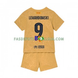 Camisola 2º Equipamento FC Barcelona Lewandowski 9 2022-2023 Manga Curta ,Criança