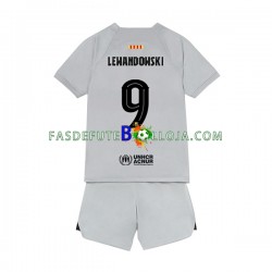 Camisola 3º Equipamento FC Barcelona Lewandowski 9 2022-2023 Manga Curta ,Criança