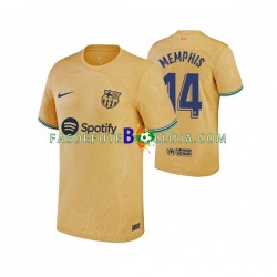 Camisola 2º Equipamento FC Barcelona Memphis Depay 14 2022-2023 Manga Curta ,Homem