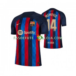 Camisola 1º Equipamento FC Barcelona Memphis Depay 14 2022-2023 Manga Curta ,Homem