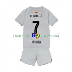 Camisola 3º Equipamento FC Barcelona Ousmane Dembele 7 2022-2023 Manga Curta ,Criança
