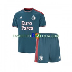 Camisola 2º Equipamento Feyenoord Rotterdam 2022-2023 Manga Curta ,Criança