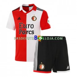 Camisola 1º Equipamento Feyenoord Rotterdam 2022-2023 Manga Curta ,Criança