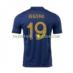 Camisola 1º Equipamento Seleção Francesa Benzema 19 World Cup 2022 Manga Curta ,Homem