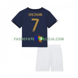 Camisola 1º Equipamento Seleção Francesa Griezmann 7 World Cup 2022 Manga Curta ,Criança