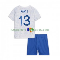 Camisola 2º Equipamento Seleção Francesa Kante 13 World Cup 2022 Manga Curta ,Criança