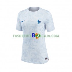 Camisola 2º Equipamento Seleção Francesa World Cup 2022 Manga Curta ,Feminina