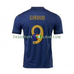 Camisola 1º Equipamento Seleção Francesa Olivier Giroud 9 World Cup 2022 Manga Curta ,Homem
