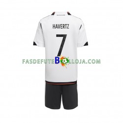 Camisola 1º Equipamento Seleção Alemã Havertz 7 World Cup 2022 Manga Curta ,Criança