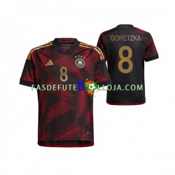 Camisola 2º Equipamento Seleção Alemã Leon Goretzka 8 World Cup 2022 Manga Curta ,Homem