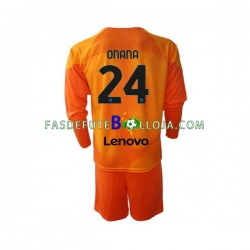 Camisola Guarda-redes 4º Equipamento Inter de Milão Andre Onana 24 2022-2023 Manga Comprida ,Criança