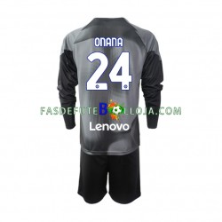 Camisola Guarda-redes 1º Equipamento Inter de Milão Andre Onana 24 2022-2023 Manga Comprida ,Criança