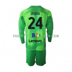 Camisola Guarda-redes 3º Equipamento Inter de Milão Andre Onana 24 2022-2023 Manga Comprida ,Criança